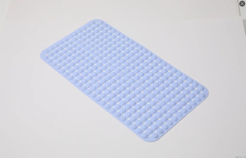 1-Pack 14in*27in Non-Slip Shower Mat, Features a wavy pattern with silky-smooth texture for a comfortable, non-irritating touch,Bathtub Mat with Drain Holes & Suction Cups, Foot Massage Shower Rug, Bathroom Essentials for Hom
