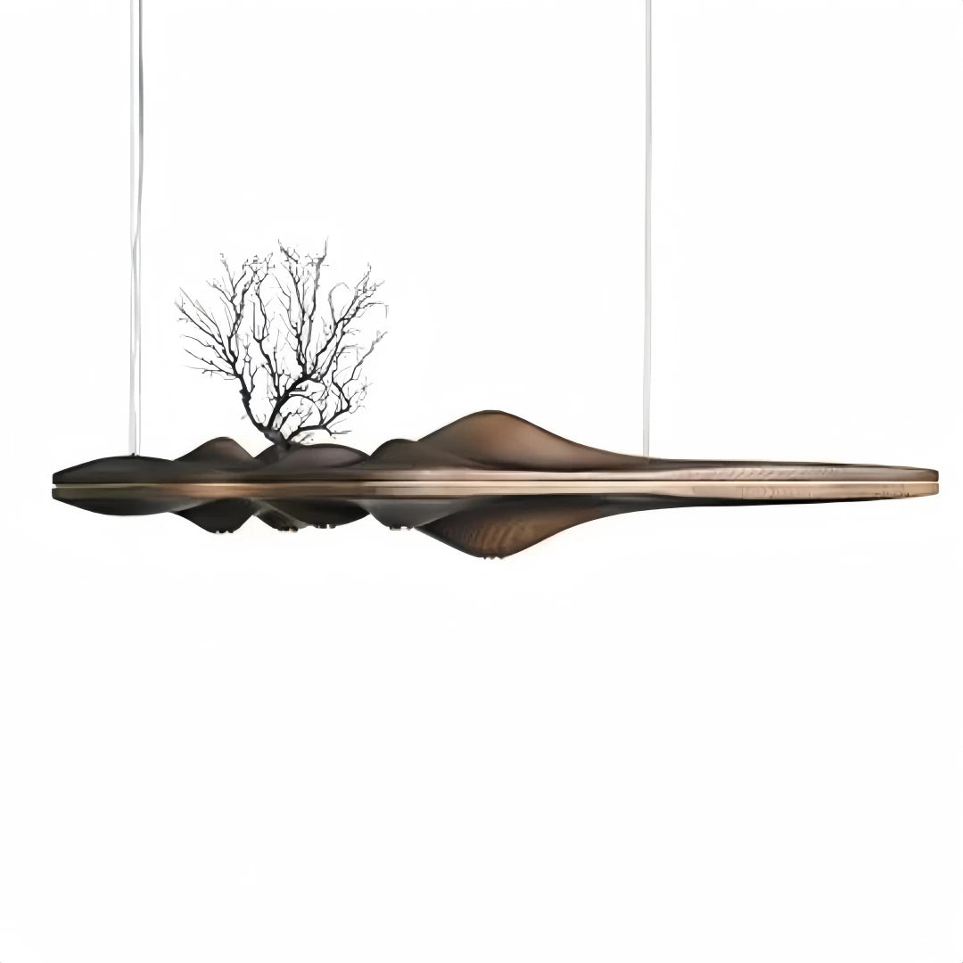 Artpad Solid Wood LED Pendant Light for Dining and Kitchen