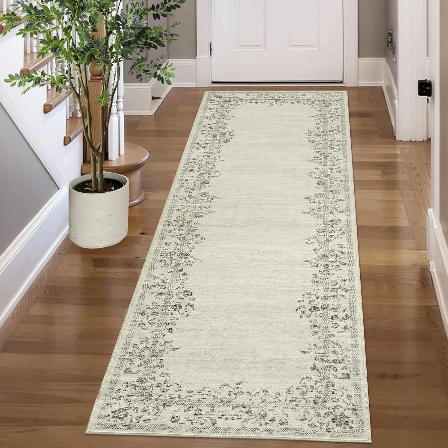 HiMISS Washable Floral Area Rug For Living Room And Bedroom