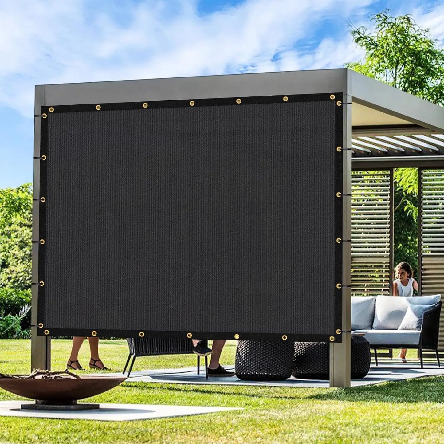 Outdoor Pergola Sun Shade Cloth HDPE UV Protection Canopy