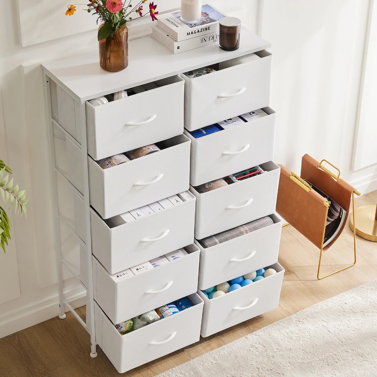 JHK Bedroom Wardrobe Cabinet With Drawers For Storage