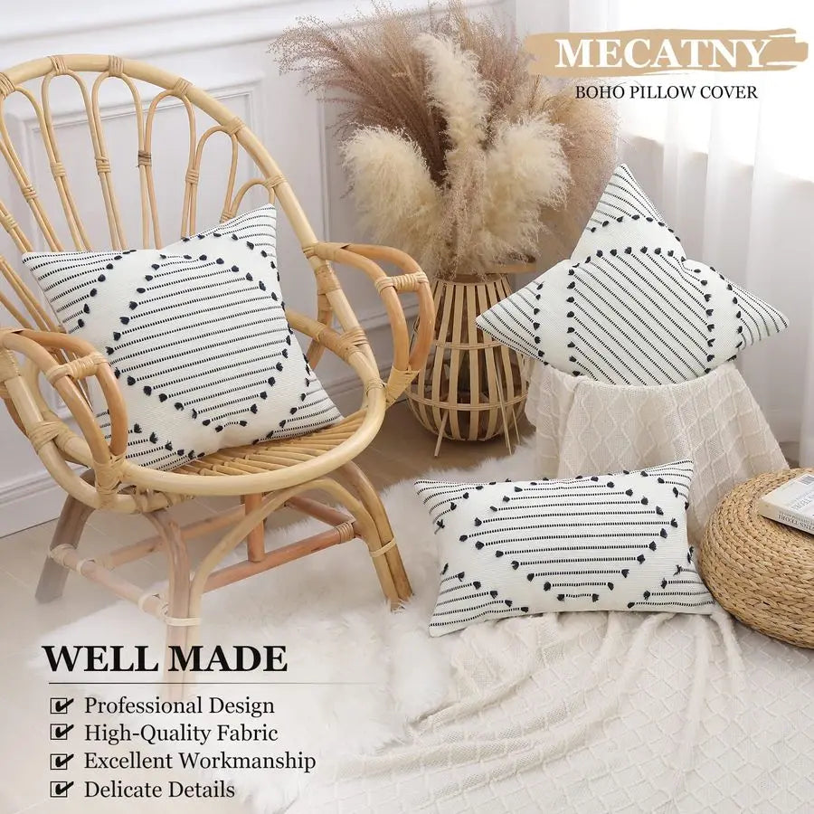 Boho Outdoor Pillow Covers Set of 2 for Sofa Patio