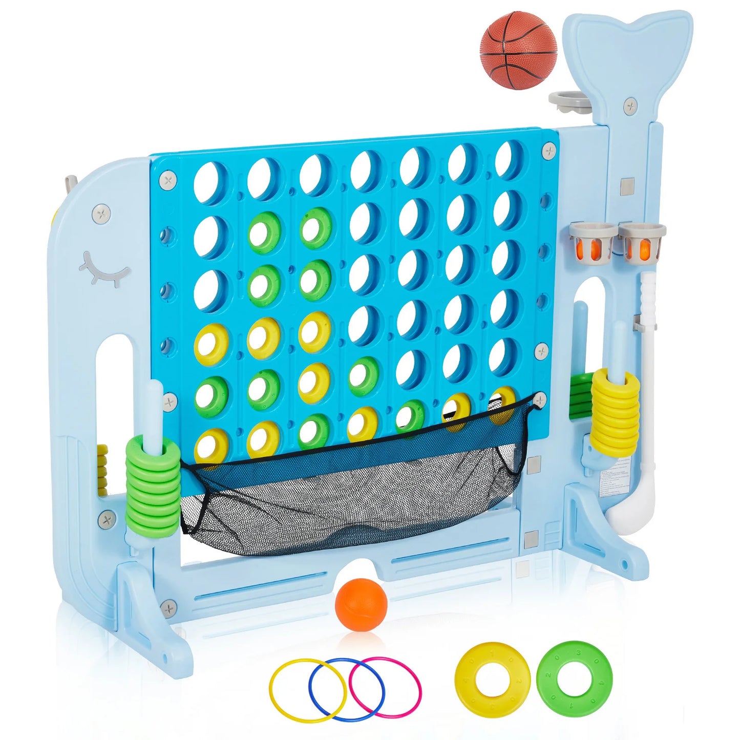 4-in-1 Giant Connect Game Set For Outdoor Family Fun
