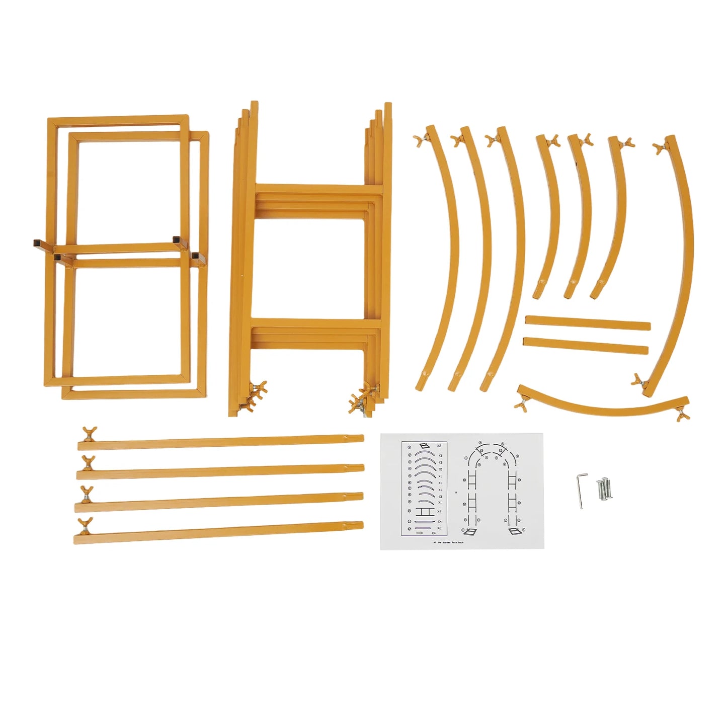 7.2*4.3 FT Wedding Arch Frame Stand Heavy Duty Metal Party Decoration Arch for Ceremony, Birthday Party, Baby Shower, Event Backdrop Support