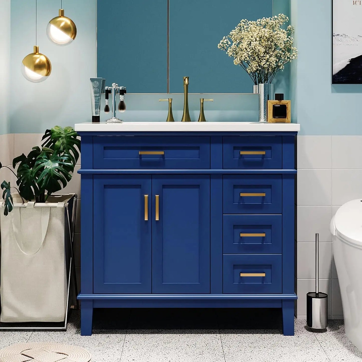 Bathroom Vanity With Sink Modern Wood Cabinet For Home