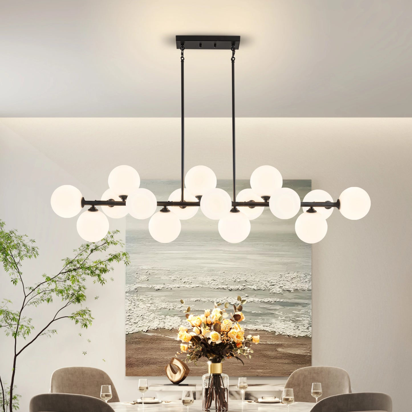 Mid Century Modern Sputnik Chandelier 16 Lights For Dining Room