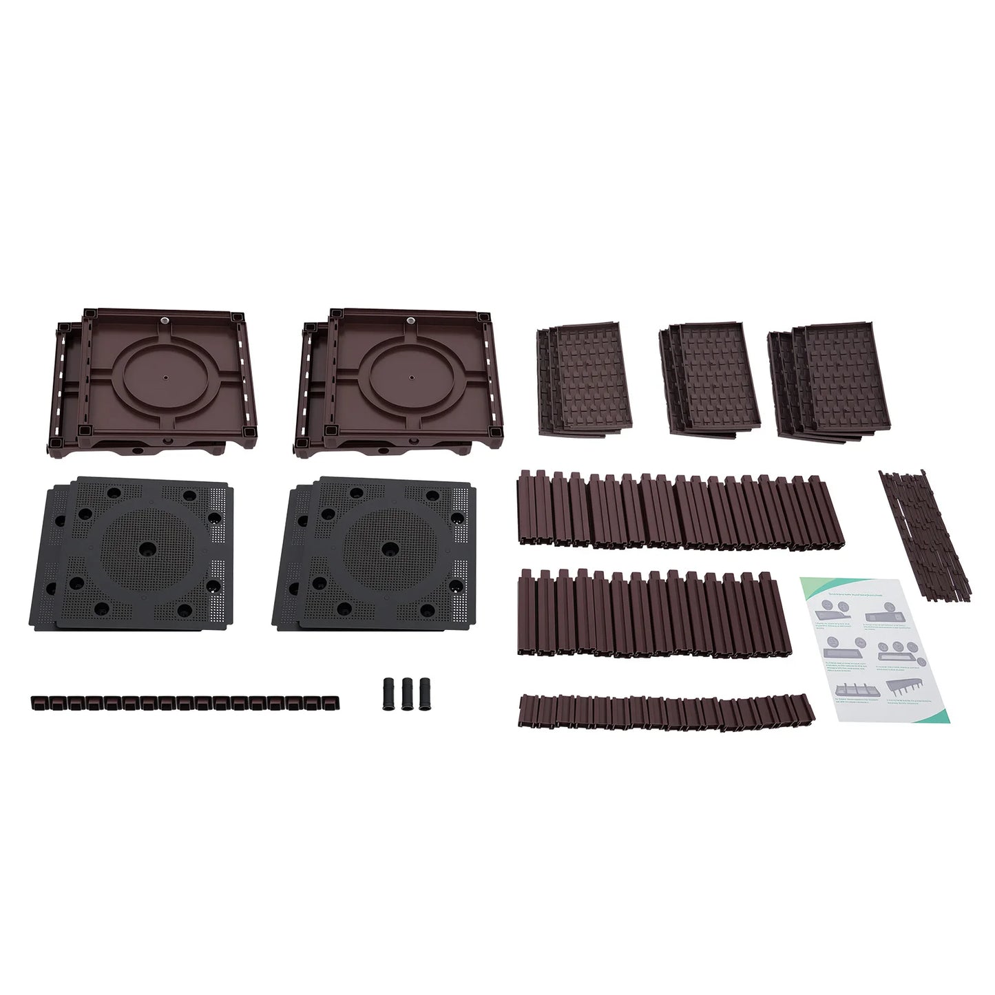 Bymaocar 4-Piece Raised Garden Beds Planter Set 156x38x39cm Brown