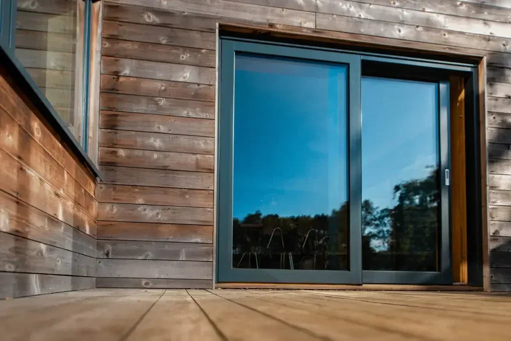 Thermal Break Aluminum Frame Tempered Glass Sliding Door