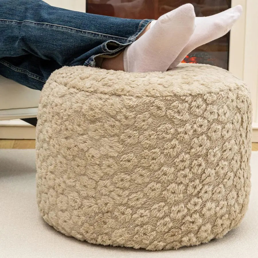 XMSJ Foot Rest Round Boho Floor Pouf Ottoman Bean Bag