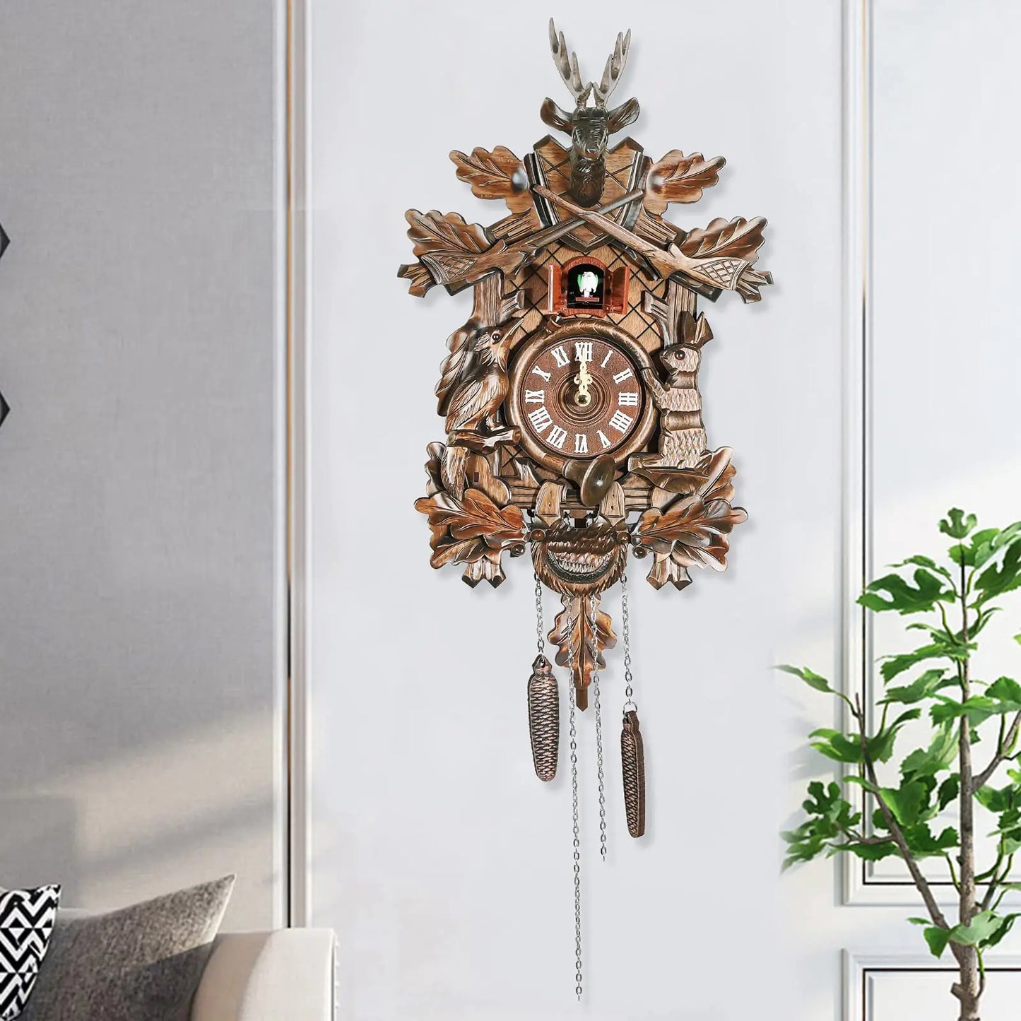 Cuckoo Wall Clock German Traditional Black Forest Style