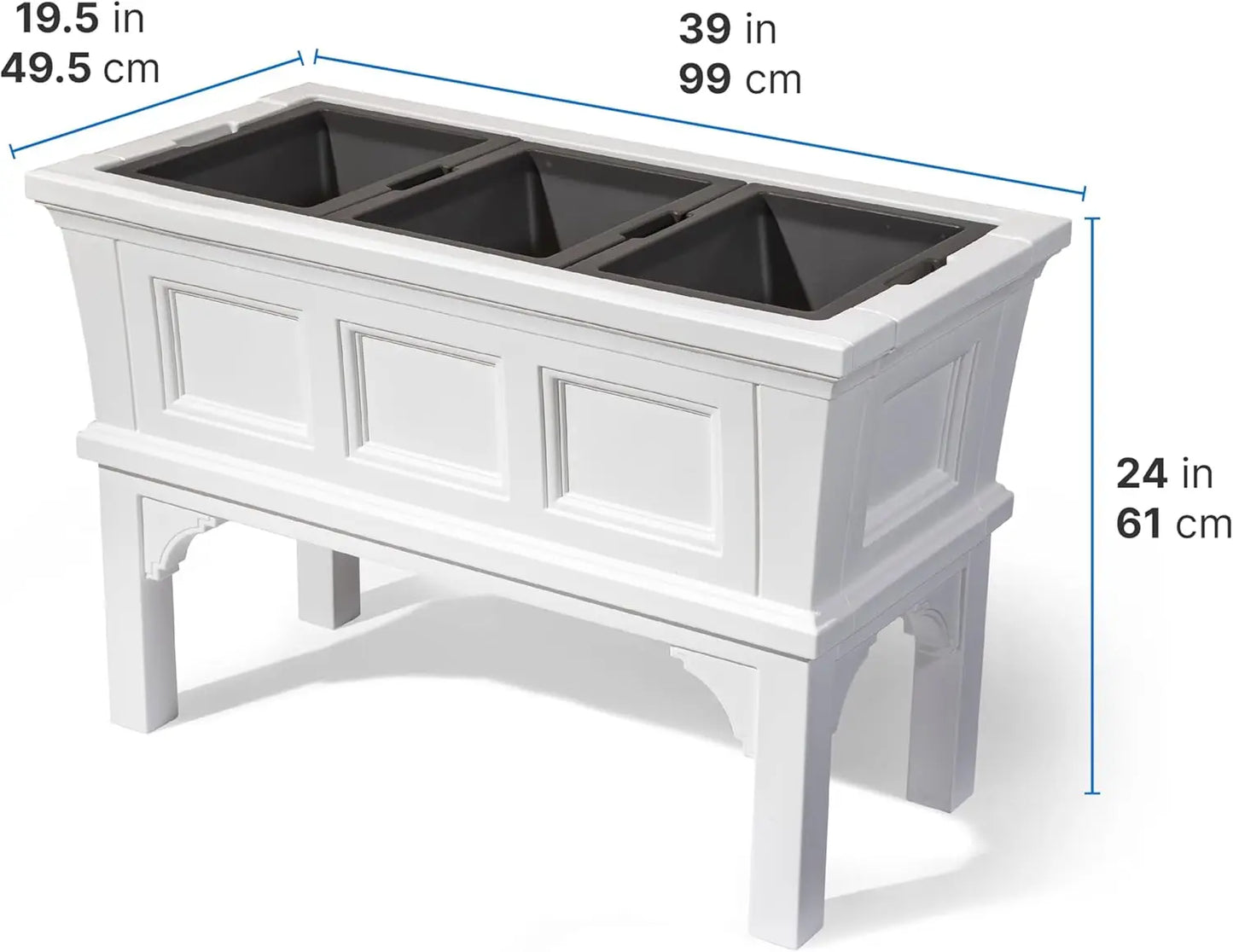 Durable Planter Box With Easy Drainage For Garden Or Patio