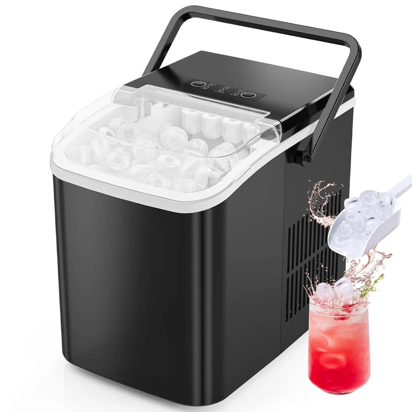 Portable Countertop Ice Maker Self-Cleaning For Home And Office