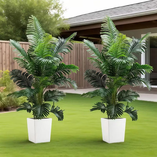 Artificial Palm Tree With Two Lifelike Leaves
