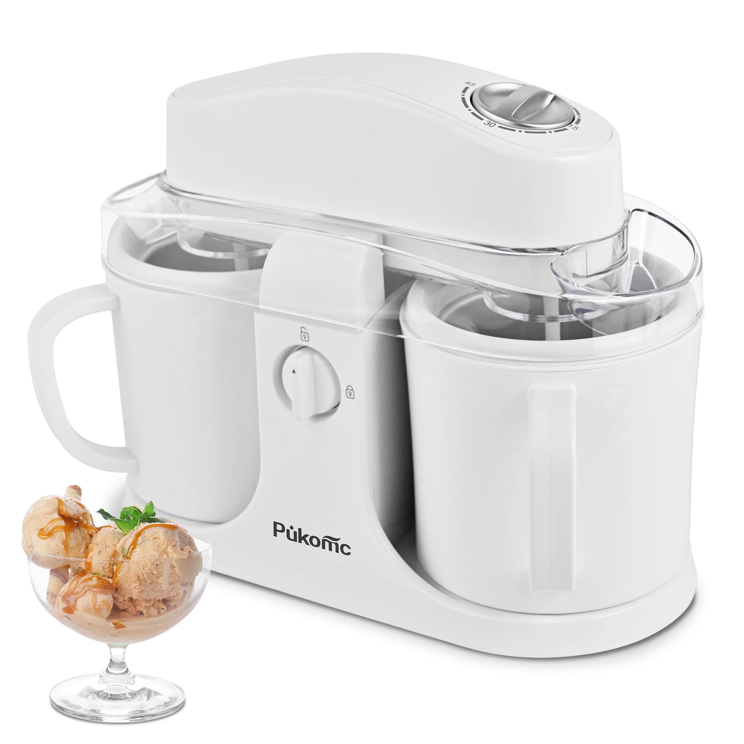 Suslas Automatic Ice Cream Maker With Built-In Compressor