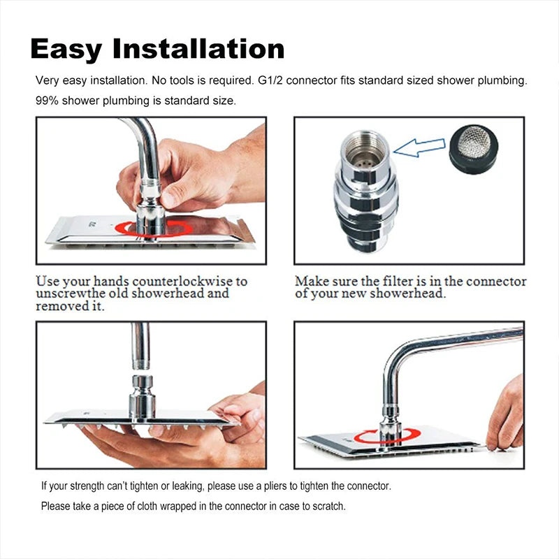 Wanmivezlo LED Rainfall Shower Head Square Brass