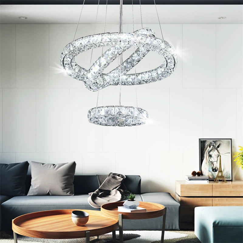 Crystal Pendant Lights Hanging Ceiling Lamps For Dining Room Nordic Modern Chandeliers For Living Room 2021 Indoor Lighting Home
