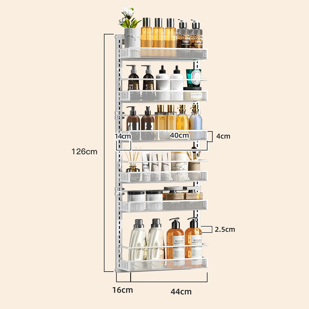 HiMISS Six-Tier Over The Door Pantry Organizer With Adjustable Baskets