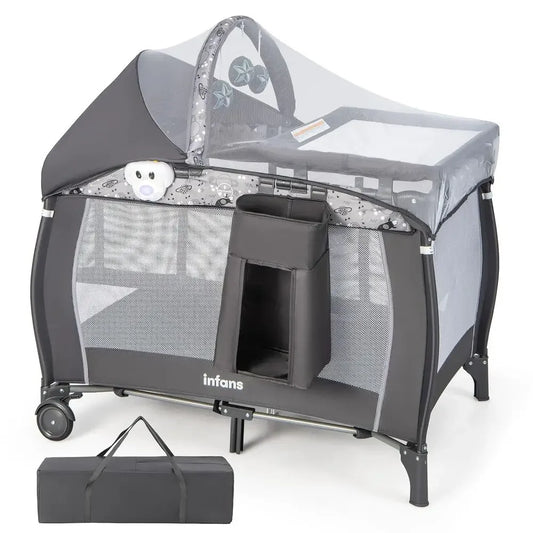 All In One Portable Baby Playard With Bassinet And Accessories