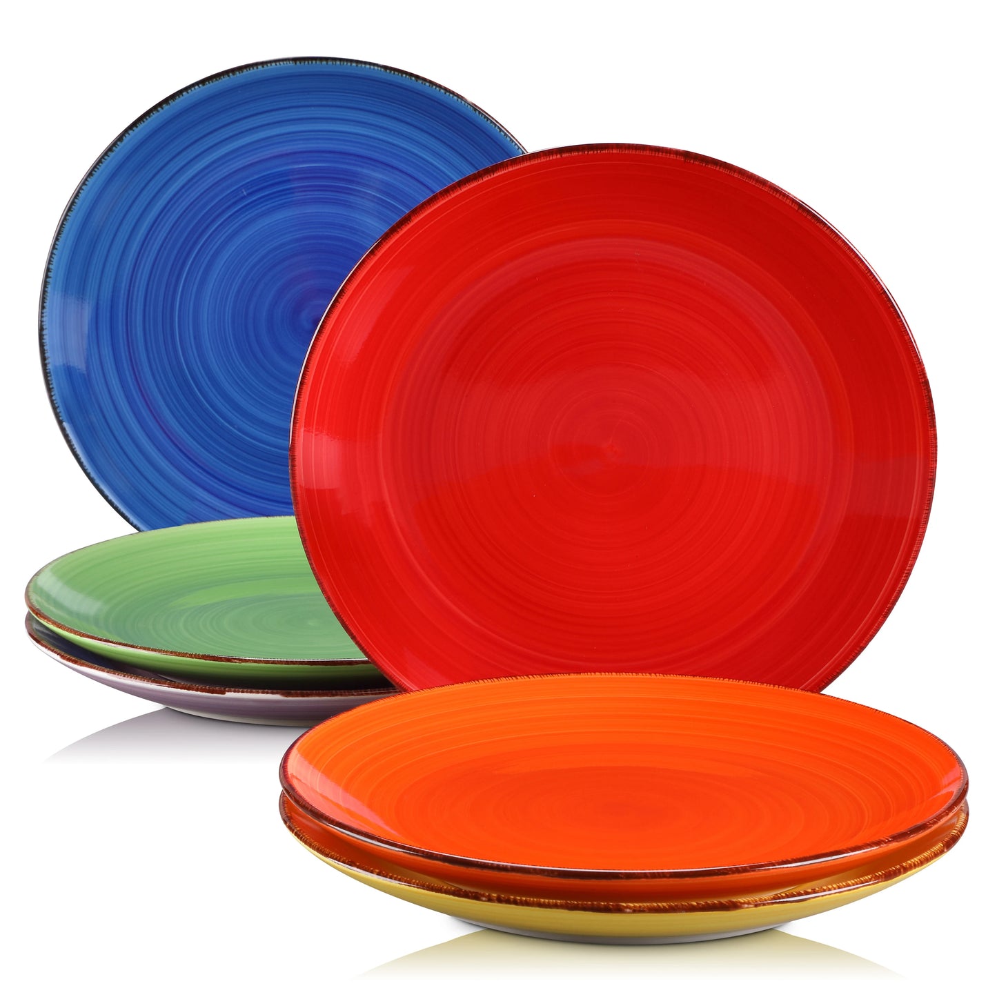 Malacasa Hand Painted Six Piece Rustic Dinner Plate Set