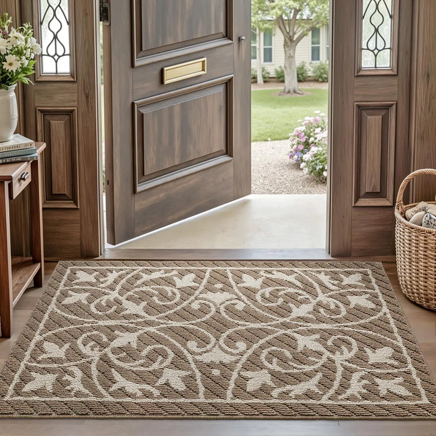 Durable Front Door Mat Non Slip Washable Entryway Doormat