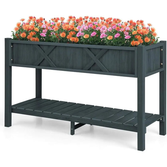 Elevated HIPS Garden Bed With Legs And Drainage For Outdoors