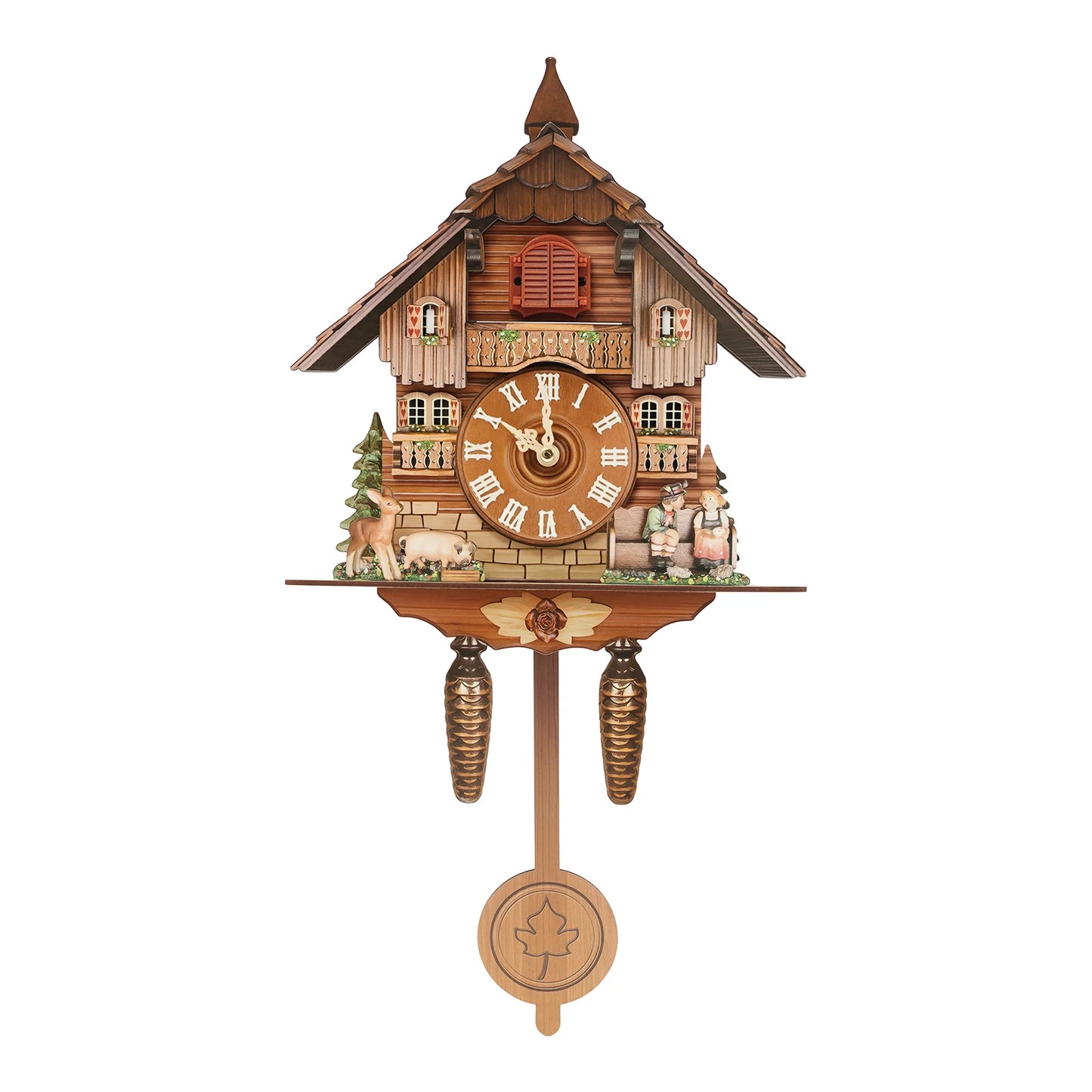 Vintage Cuckoo Wall Clock With Bird Chime Nordic Decor