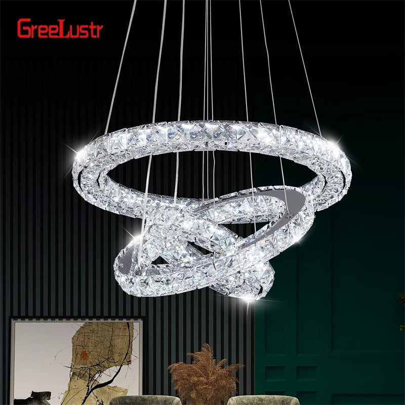 Crystal Pendant Lights Hanging Ceiling Lamps For Dining Room Nordic Modern Chandeliers For Living Room 2021 Indoor Lighting Home