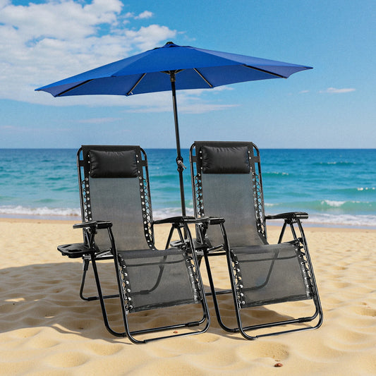 JHK Zero Gravity Portable Recliner Lounge Chair For Outdoor Patio And Garden