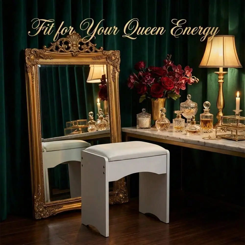 Multi Use Vanity Stool Dressing Chair Piano Bench Bedroom Footrest