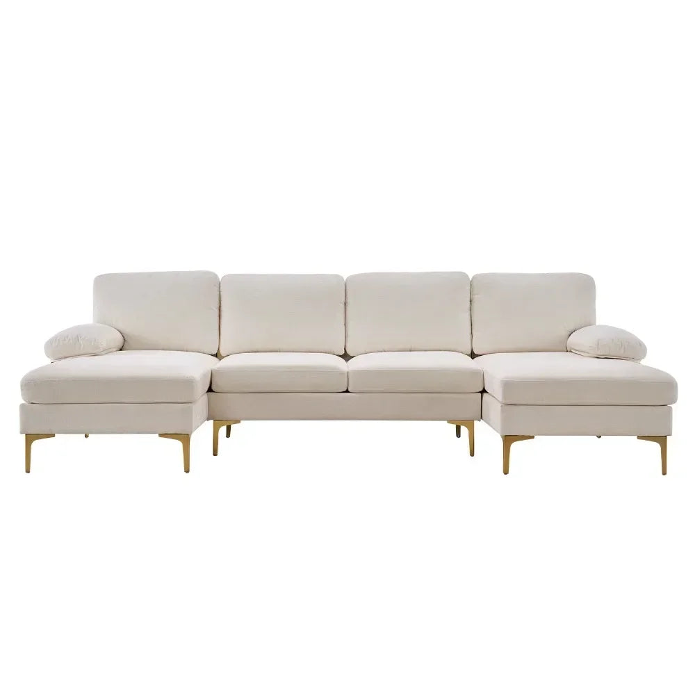 U Shaped 4 Seat Indoor Modular Sofa for Living Room