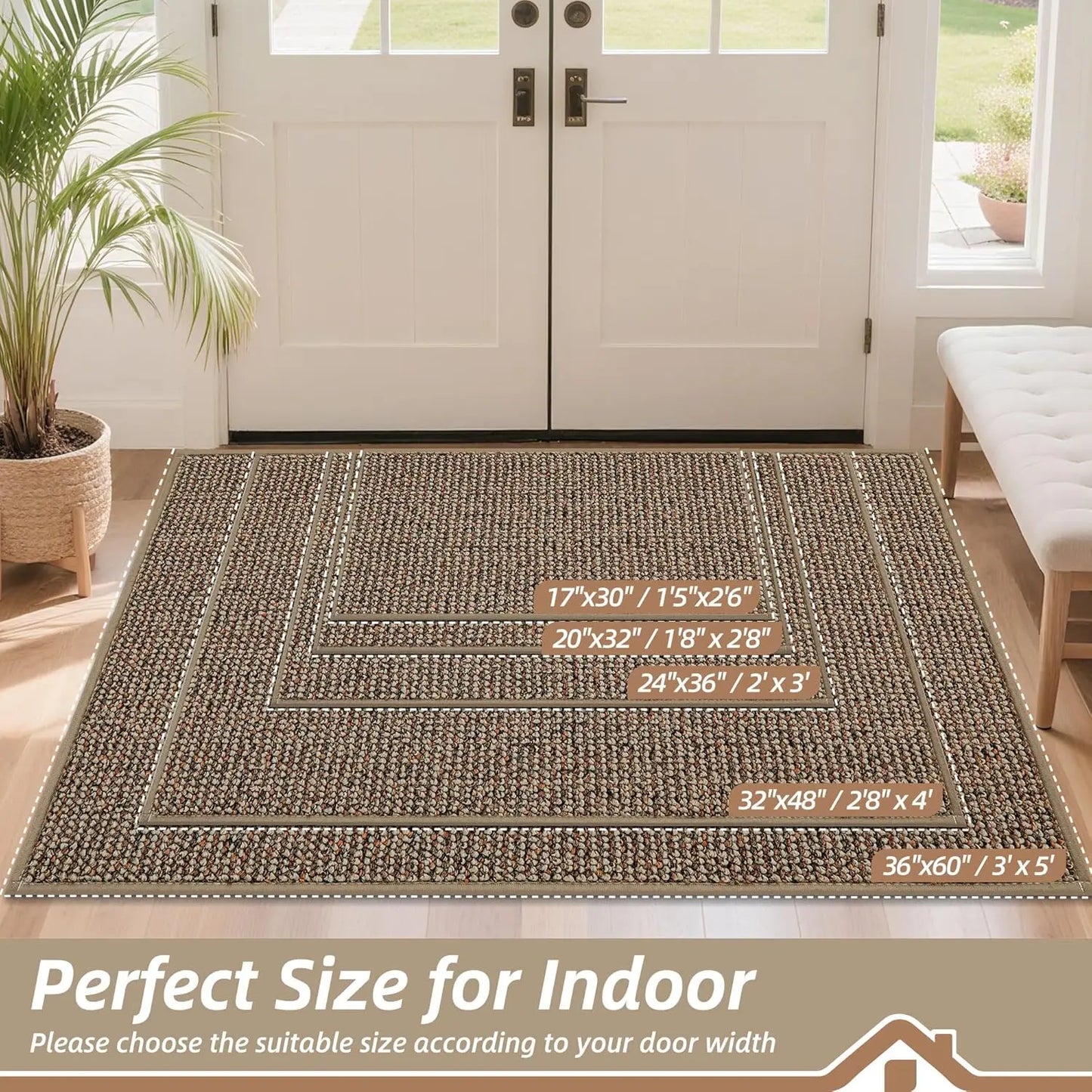 Dirt Trapper Door Mat Indoor Entrance Doormat Non Slip Washable