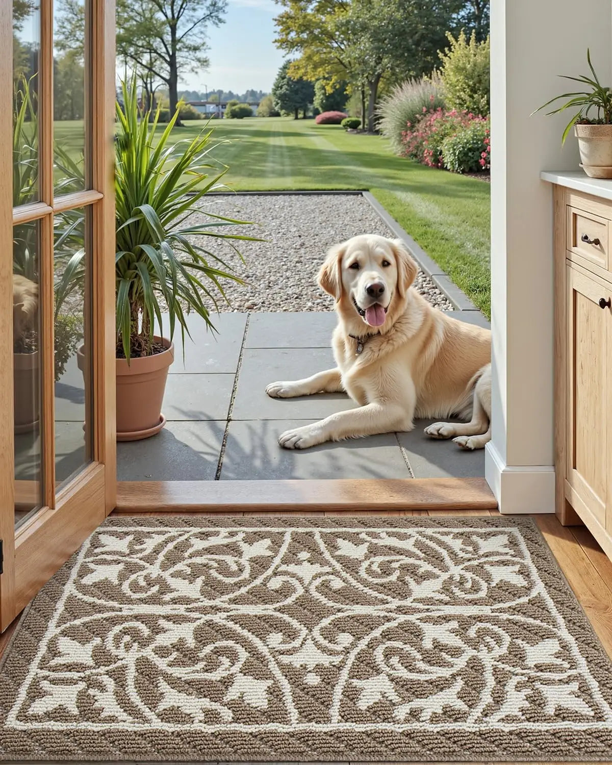 Durable Front Door Mat Non Slip Washable Entryway Doormat