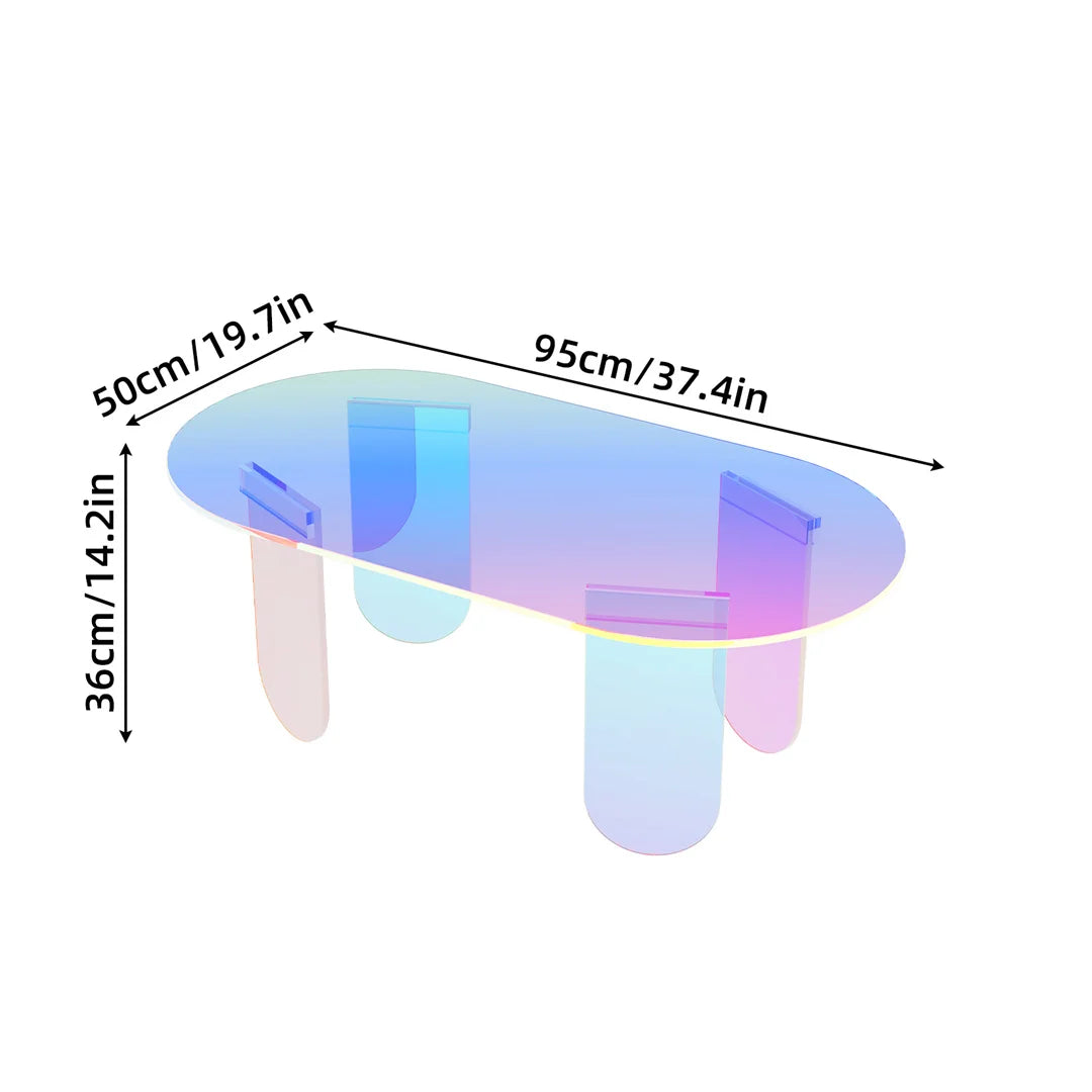 LUVODI Shatterproof Acrylic Coffee Table for Modern Living Rooms