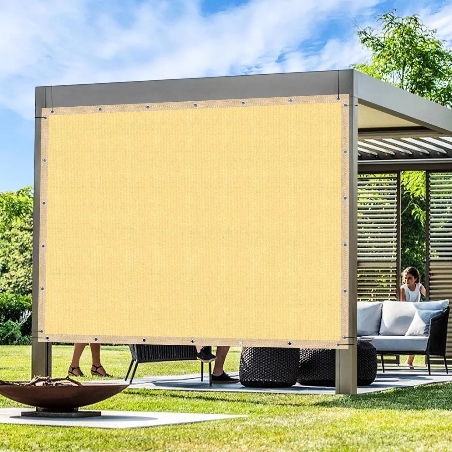 Outdoor Pergola Sun Shade Cloth HDPE UV Protection Canopy