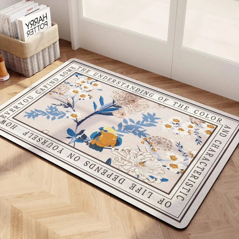 Diatomite Bath Mat Non Slip Absorbent Quick Dry Bathroom Rug