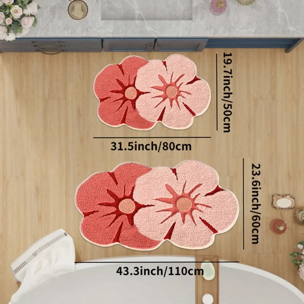 Ultra Thick Cotton Bath Mat Non Slip Rug Absorbent