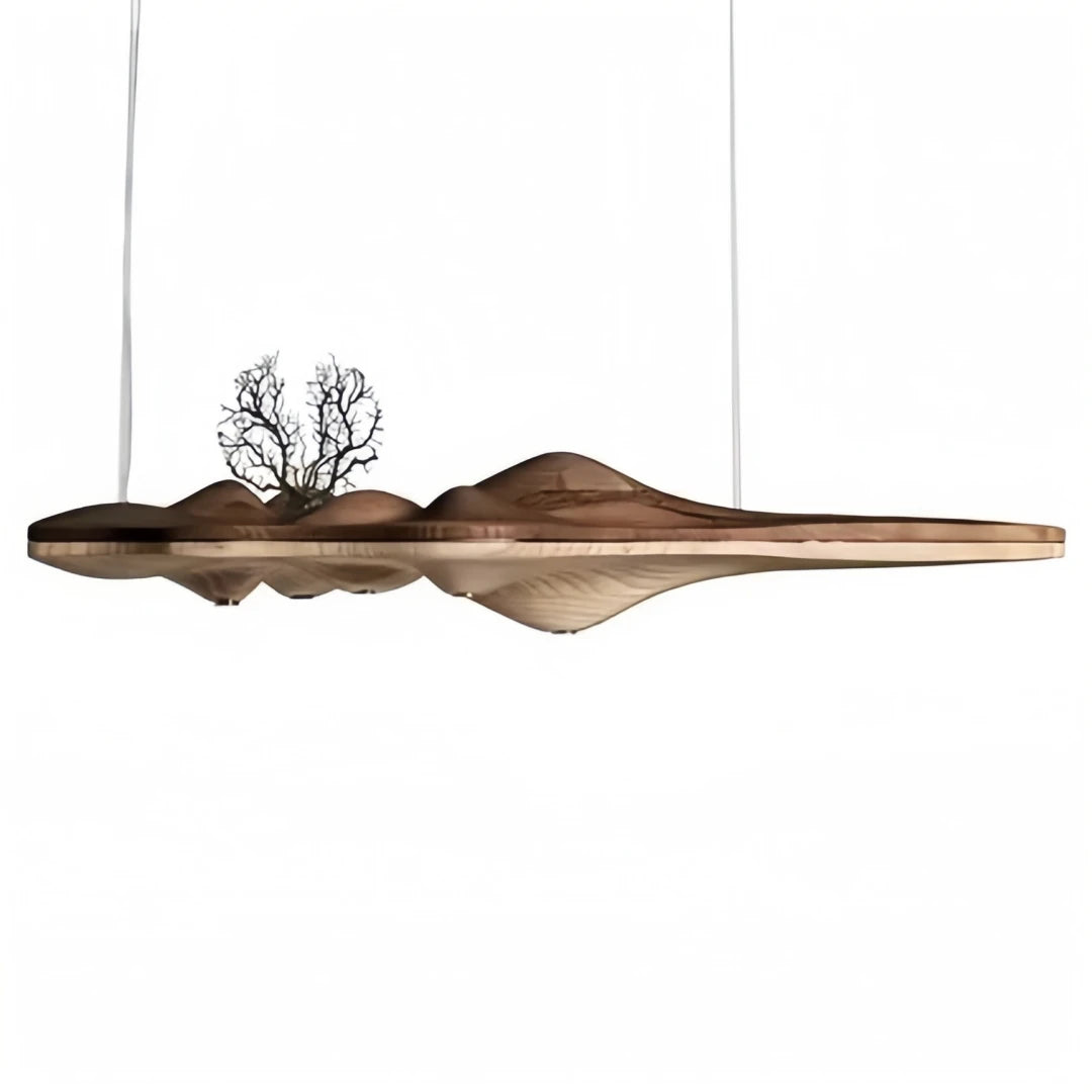Artpad Solid Wood LED Pendant Light for Dining and Kitchen