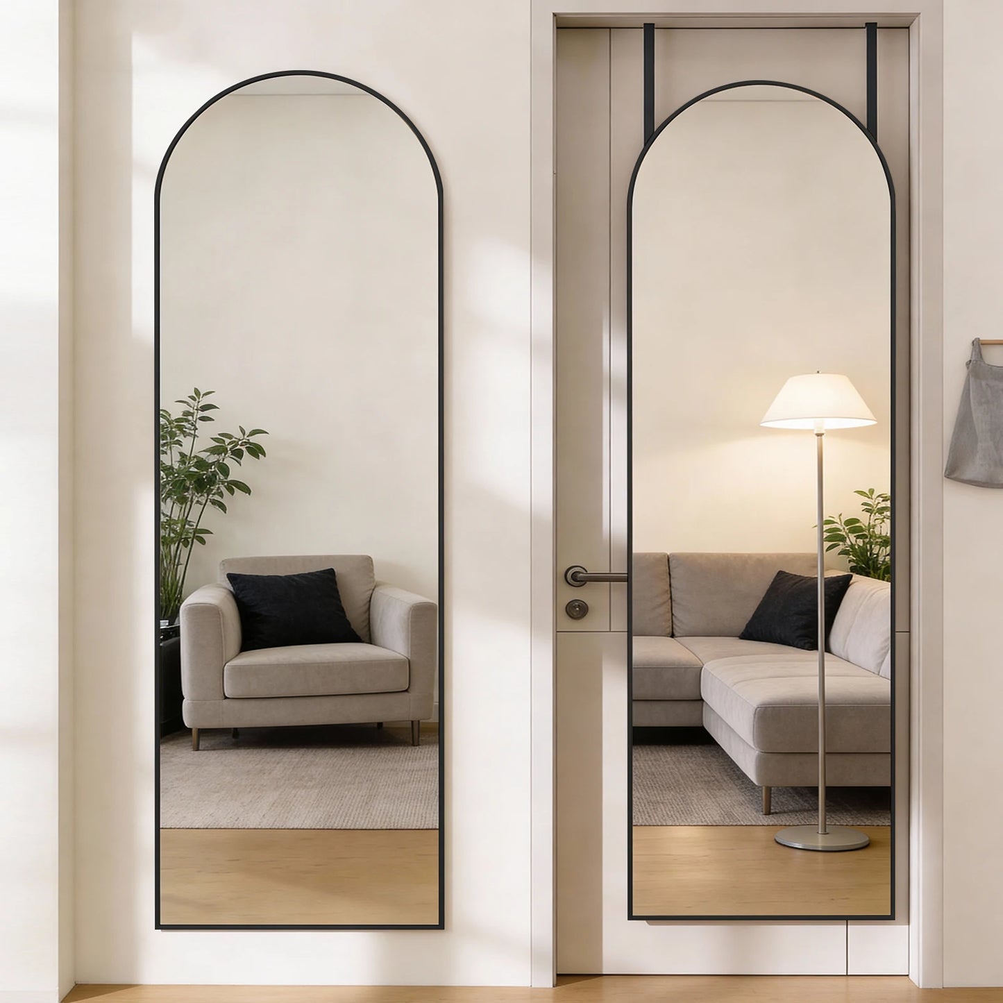 JHK Full Length Standing Wall Mirror Aluminum Frame Living Room