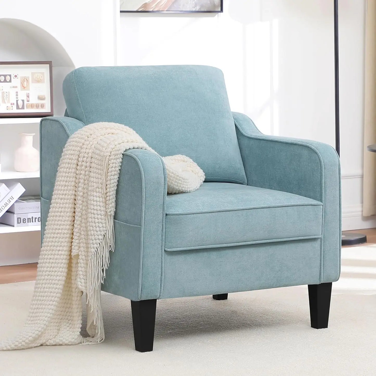 MOYU Accent Chair Living Room Modern Upholstered Armchair