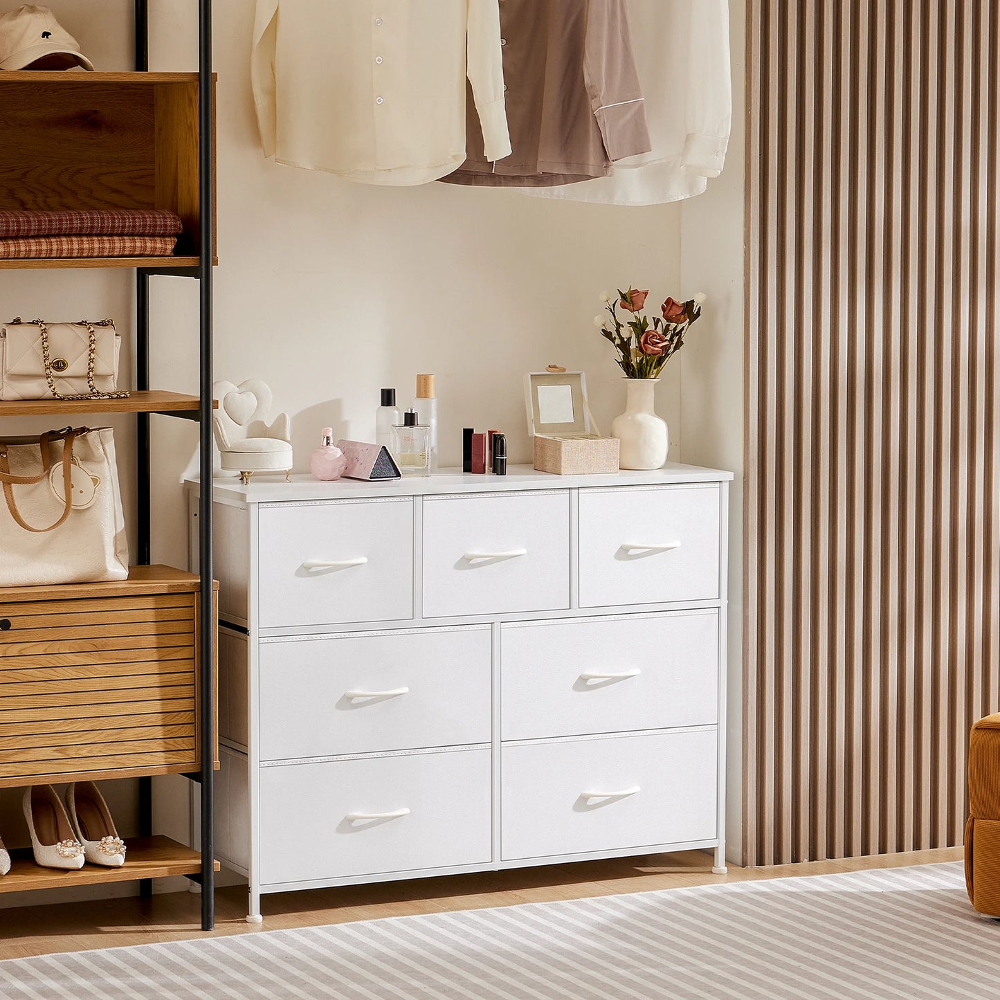 JHK Bedroom Wardrobe Cabinet With Drawers For Storage