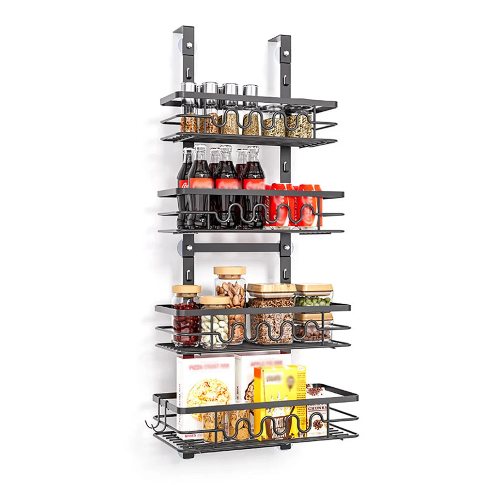 HobbyLane Over The Door Pantry Organizer Shelves Five Tier Metal Rack