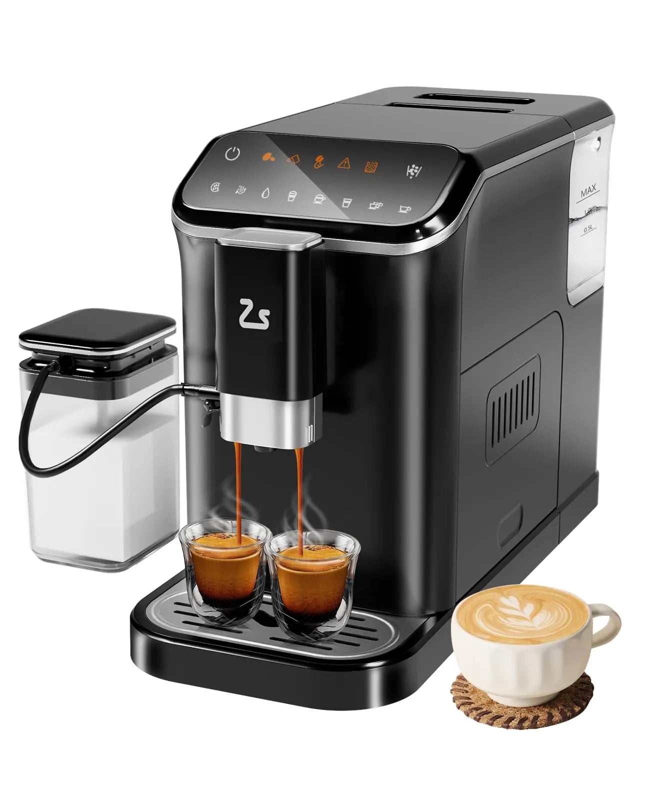 HiMISS 20 Bar Fully Automatic Espresso Machine With Grinder