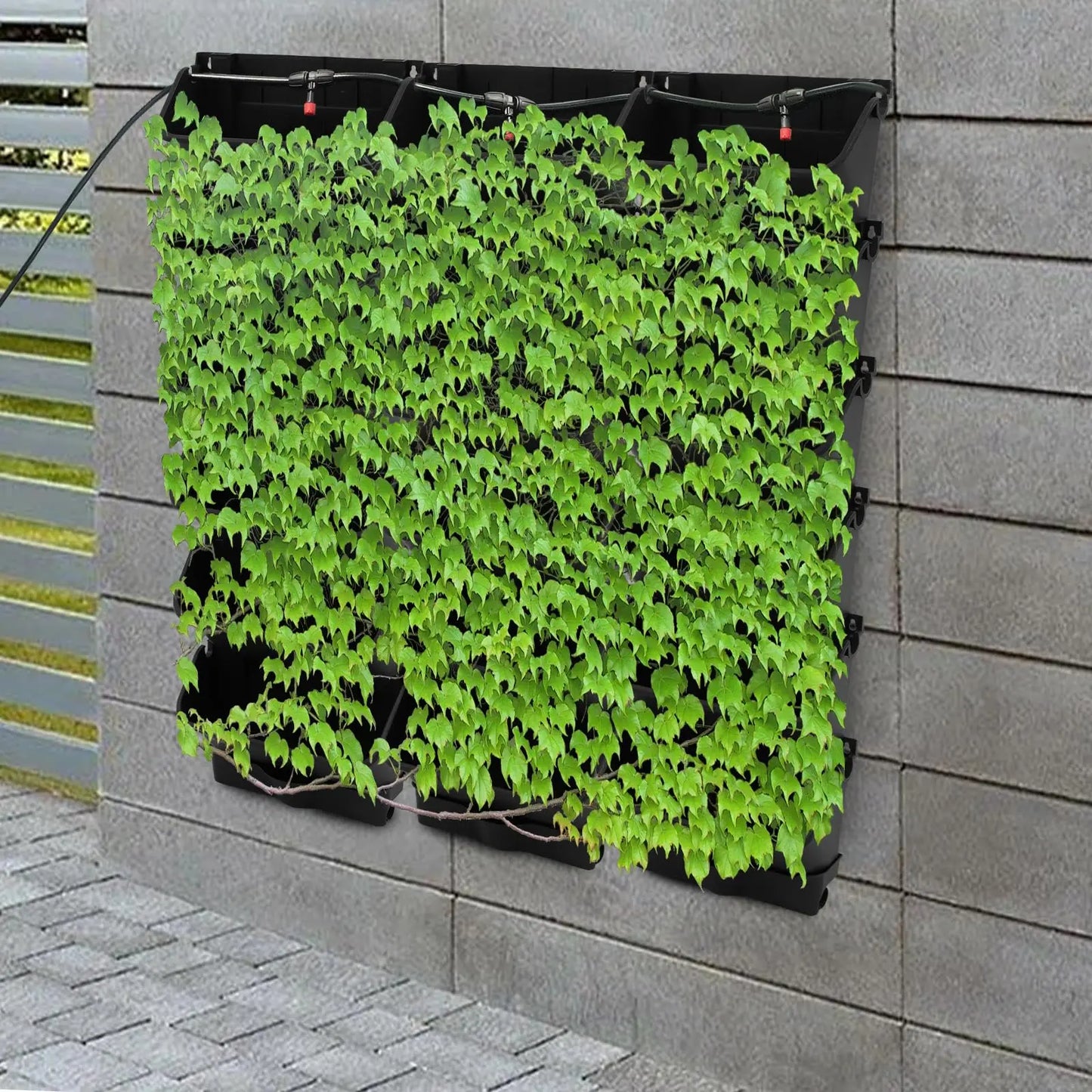 Self-Watering Wall-Mounted Planter Set With 18 Pots