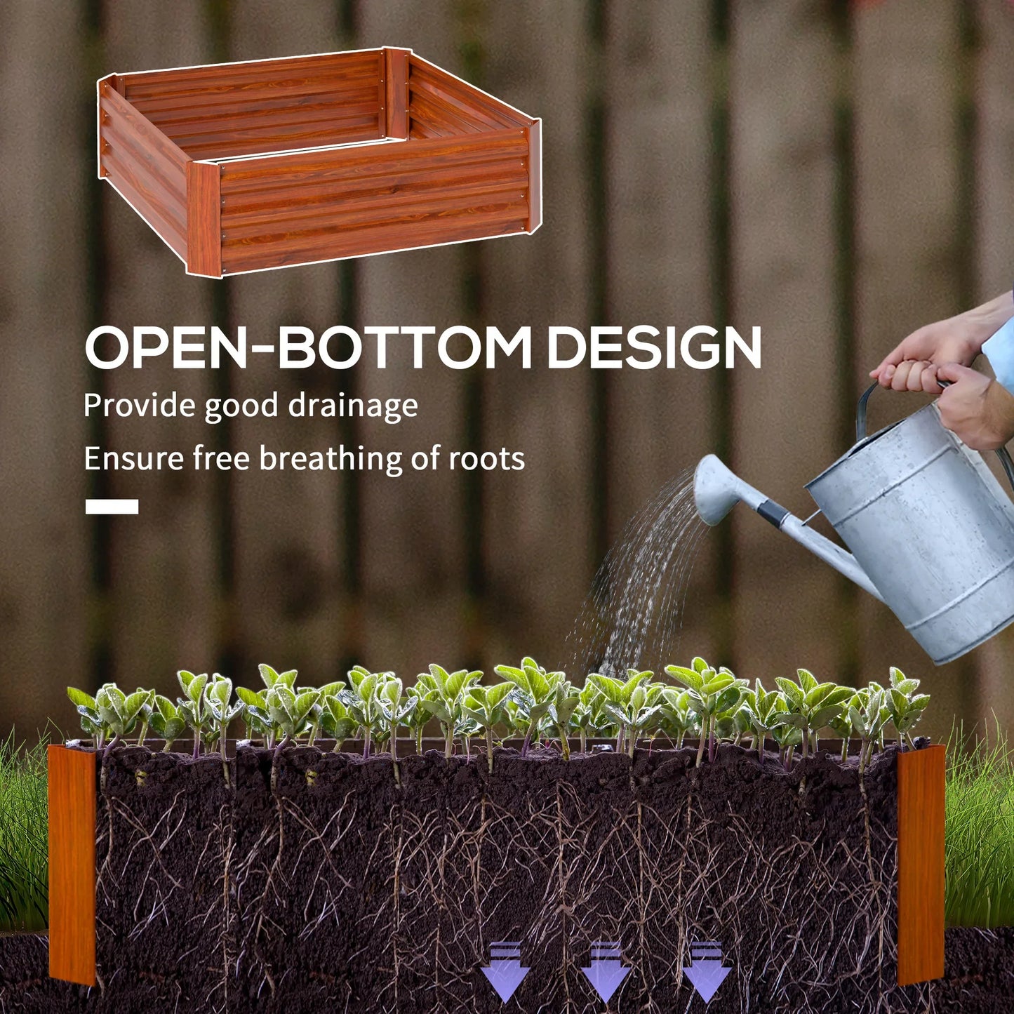 Galvanized Raised Garden Beds for Outdoor Vegetables and Flowers