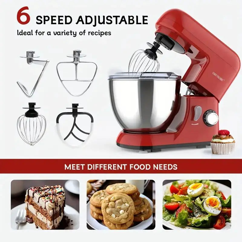 Cheftronic Electric Tilt Head Stand Mixer With Bowls