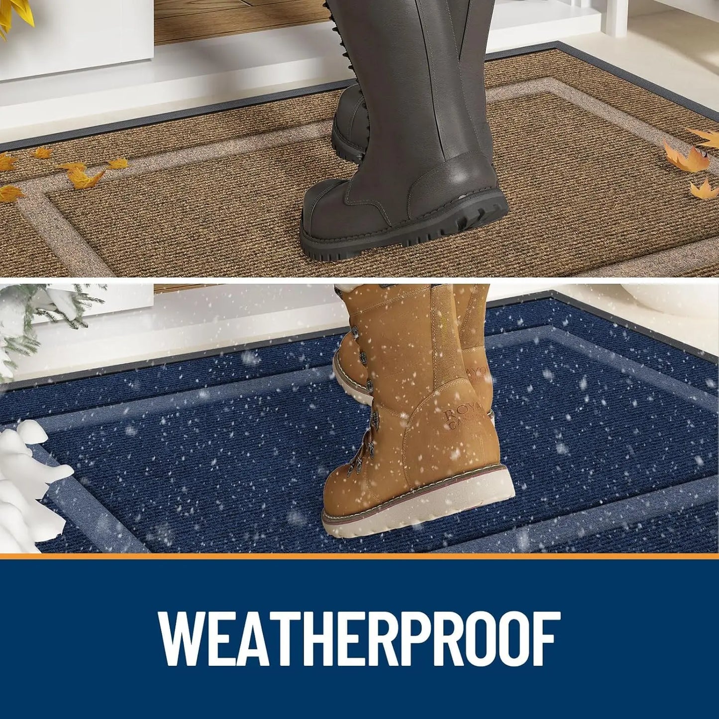 OLANLY Front Door Mat Indoor Outdoor Waterproof All-Season