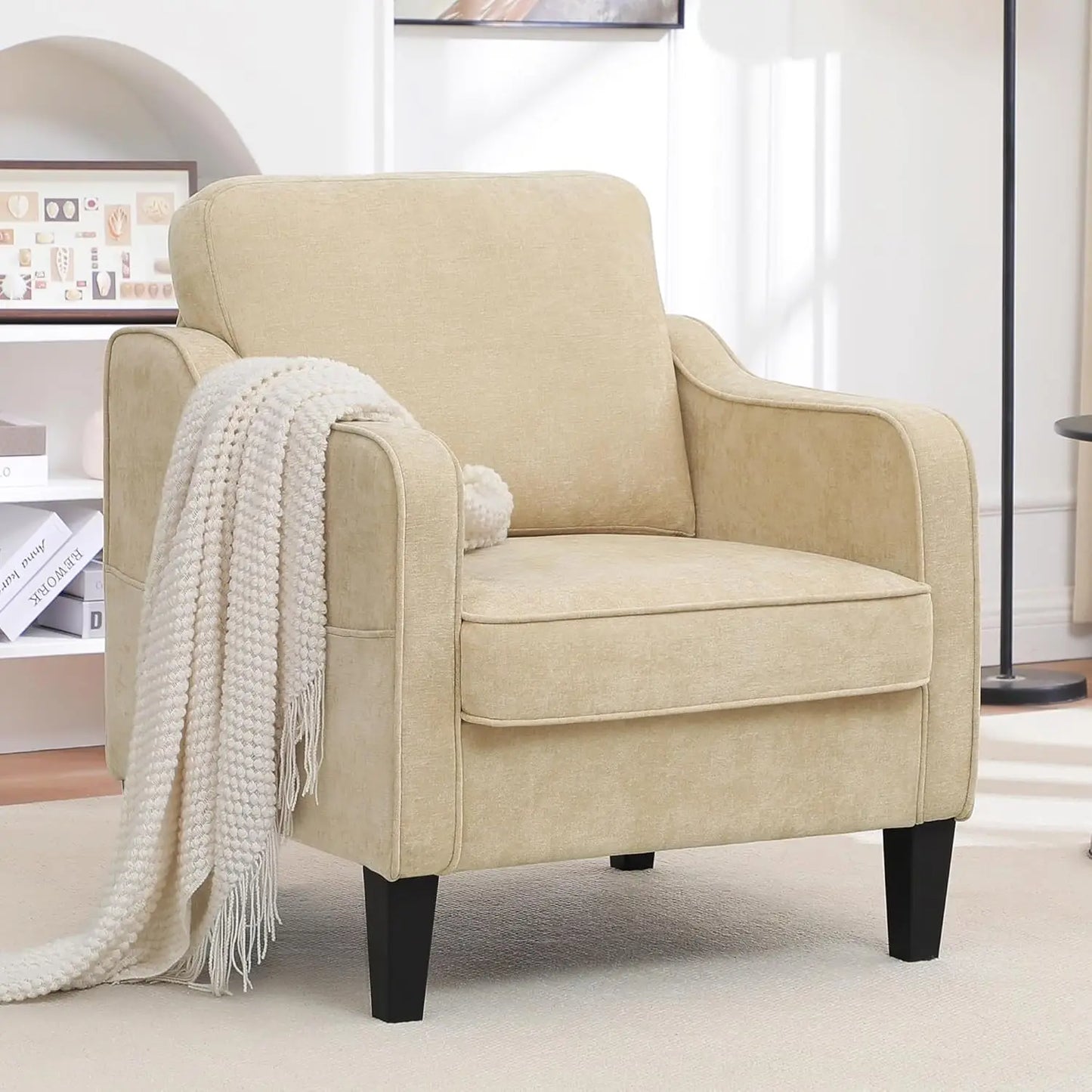 MOYU Accent Chair Living Room Modern Upholstered Armchair