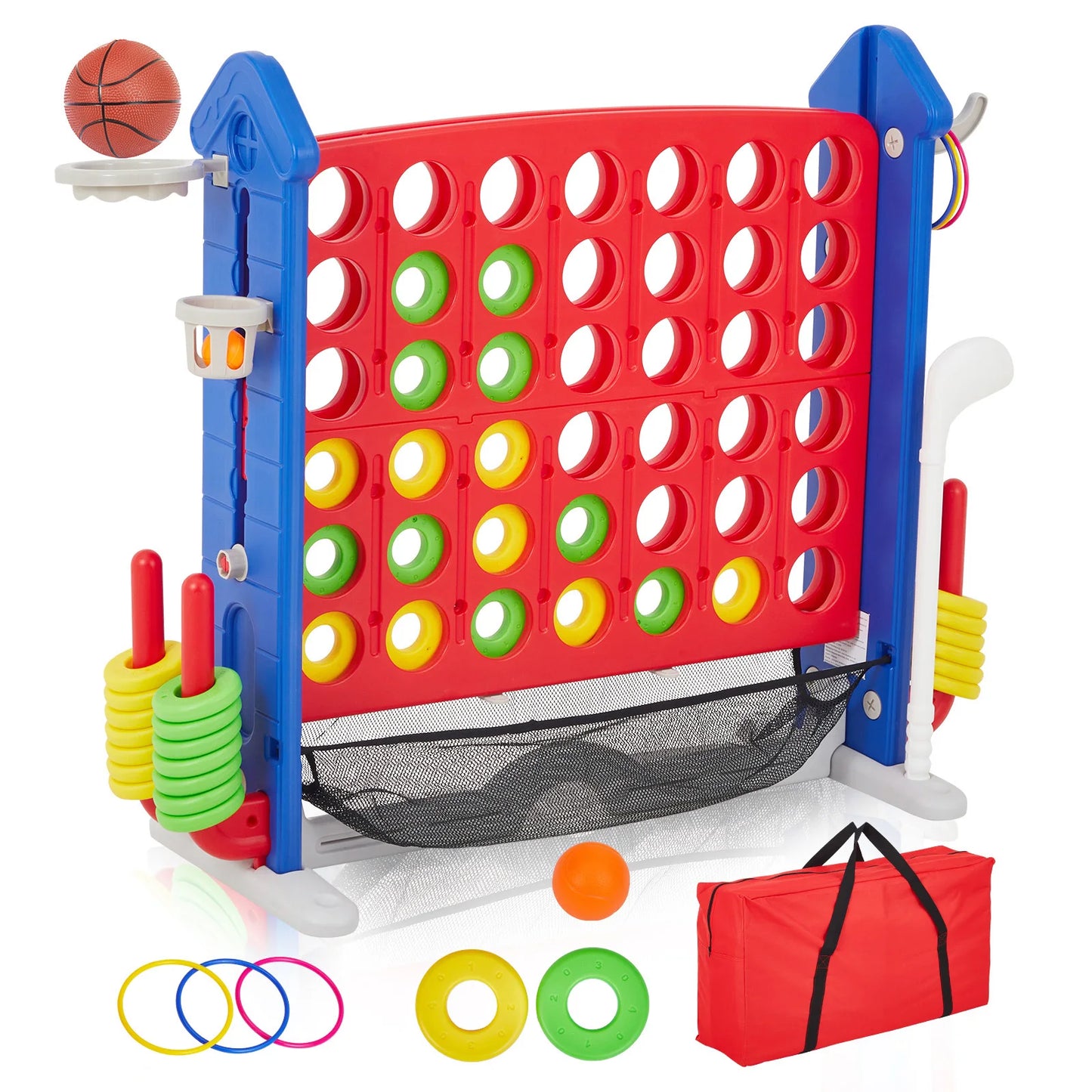 4-in-1 Giant Connect Game Set For Outdoor Family Fun