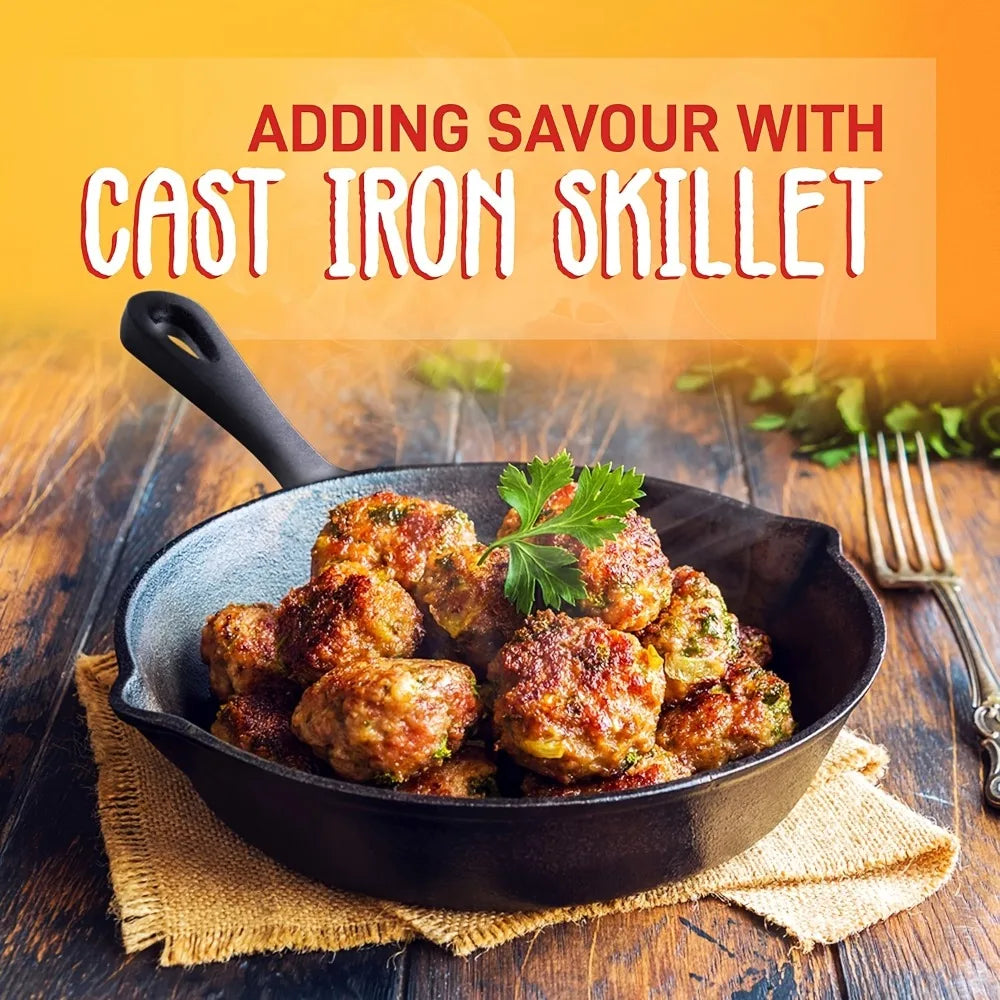 AEDG 3 Piece Cast Iron Skillet Set Nonstick Durable Pans