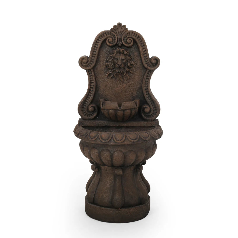 Olivia Outdoor Fountain With Light, Weather Resistant Roman-Style